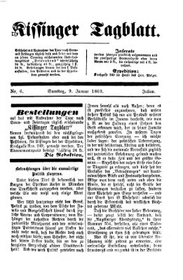 Kissinger Tagblatt Samstag 9. Januar 1869