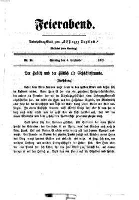 Feierabend (Kissinger Tagblatt) Sonntag 4. September 1870