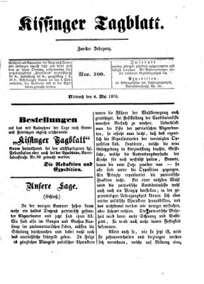 Kissinger Tagblatt Mittwoch 4. Mai 1870