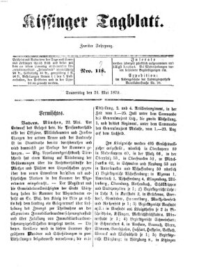 Kissinger Tagblatt Donnerstag 26. Mai 1870