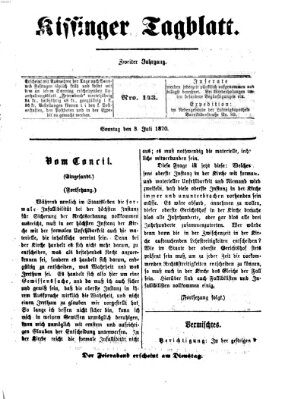 Kissinger Tagblatt Sonntag 3. Juli 1870