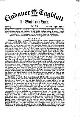 Lindauer Tagblatt für Stadt und Land Montag 22. April 1861