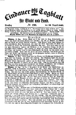 Lindauer Tagblatt für Stadt und Land Dienstag 20. August 1861