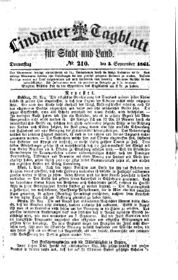 Lindauer Tagblatt für Stadt und Land Donnerstag 5. September 1861