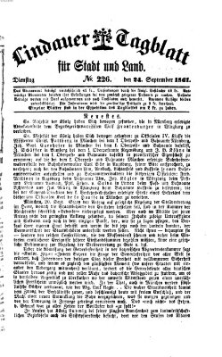 Lindauer Tagblatt für Stadt und Land Dienstag 24. September 1861