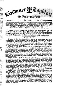 Lindauer Tagblatt für Stadt und Land Dienstag 15. Oktober 1861