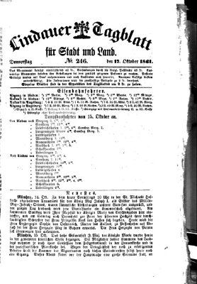 Lindauer Tagblatt für Stadt und Land Donnerstag 17. Oktober 1861