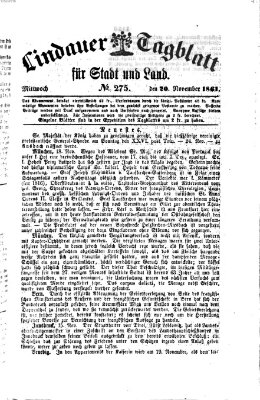 Lindauer Tagblatt für Stadt und Land Mittwoch 20. November 1861