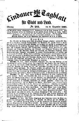 Lindauer Tagblatt für Stadt und Land Montag 2. Dezember 1861