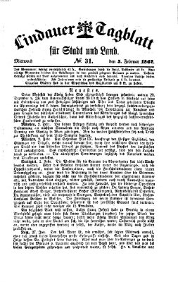 Lindauer Tagblatt für Stadt und Land Mittwoch 5. Februar 1862