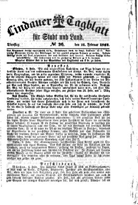 Lindauer Tagblatt für Stadt und Land Dienstag 11. Februar 1862
