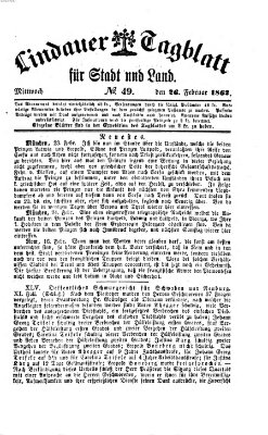 Lindauer Tagblatt für Stadt und Land Mittwoch 26. Februar 1862