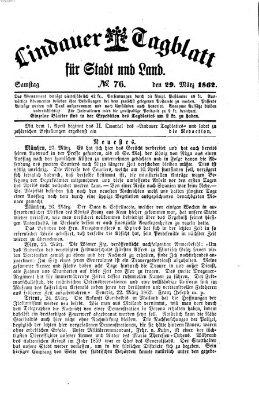 Lindauer Tagblatt für Stadt und Land Samstag 29. März 1862