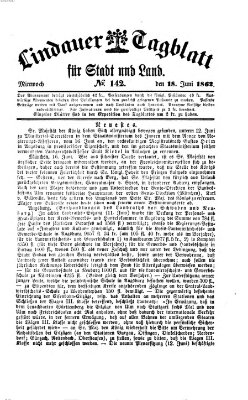 Lindauer Tagblatt für Stadt und Land Mittwoch 18. Juni 1862