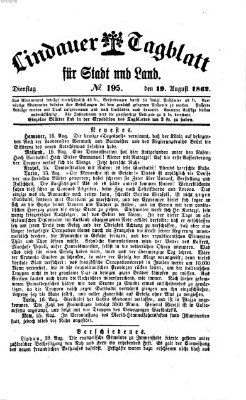 Lindauer Tagblatt für Stadt und Land Dienstag 19. August 1862