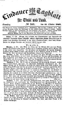 Lindauer Tagblatt für Stadt und Land Samstag 11. Oktober 1862