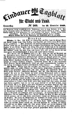 Lindauer Tagblatt für Stadt und Land Donnerstag 13. November 1862