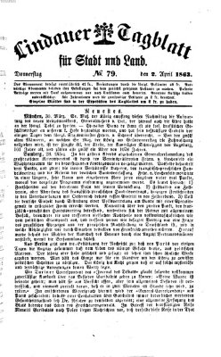 Lindauer Tagblatt für Stadt und Land Donnerstag 2. April 1863