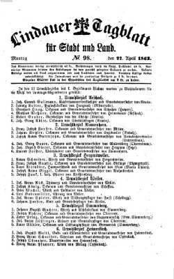 Lindauer Tagblatt für Stadt und Land Montag 27. April 1863