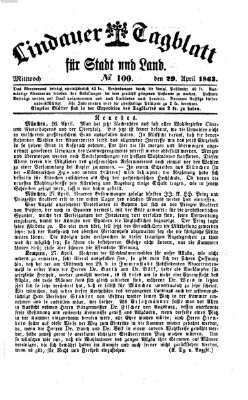 Lindauer Tagblatt für Stadt und Land Mittwoch 29. April 1863