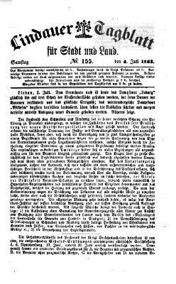 Lindauer Tagblatt für Stadt und Land Samstag 4. Juli 1863