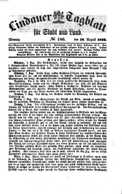 Lindauer Tagblatt für Stadt und Land Montag 10. August 1863