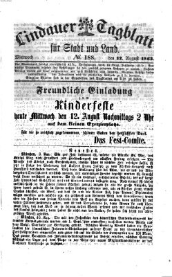 Lindauer Tagblatt für Stadt und Land Mittwoch 12. August 1863