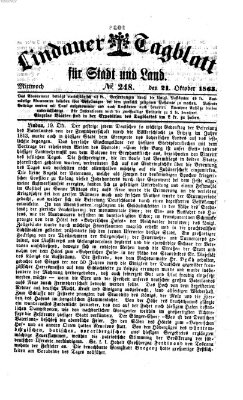 Lindauer Tagblatt für Stadt und Land Mittwoch 21. Oktober 1863