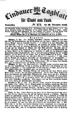 Lindauer Tagblatt für Stadt und Land Donnerstag 19. November 1863