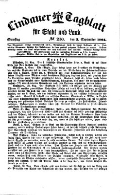Lindauer Tagblatt für Stadt und Land Samstag 3. September 1864