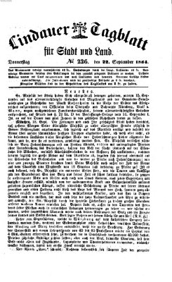 Lindauer Tagblatt für Stadt und Land Donnerstag 22. September 1864