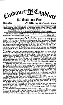 Lindauer Tagblatt für Stadt und Land Donnerstag 29. September 1864