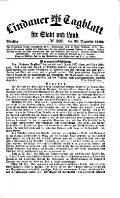 Lindauer Tagblatt für Stadt und Land Dienstag 27. Dezember 1864