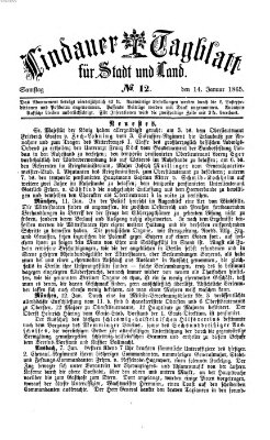 Lindauer Tagblatt für Stadt und Land Samstag 14. Januar 1865