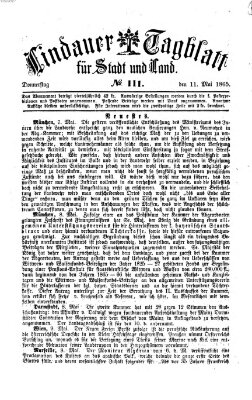 Lindauer Tagblatt für Stadt und Land Donnerstag 11. Mai 1865