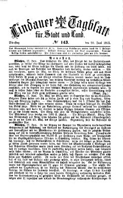 Lindauer Tagblatt für Stadt und Land Dienstag 20. Juni 1865