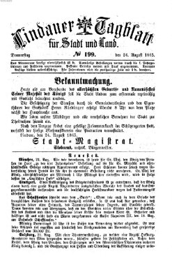 Lindauer Tagblatt für Stadt und Land Donnerstag 24. August 1865