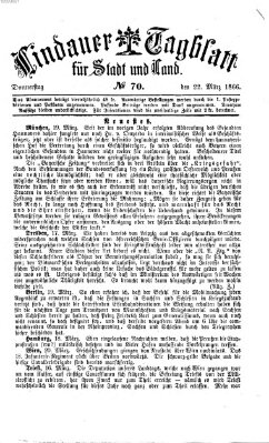 Lindauer Tagblatt für Stadt und Land Donnerstag 22. März 1866
