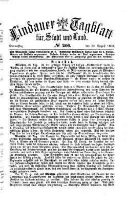 Lindauer Tagblatt für Stadt und Land Donnerstag 30. August 1866