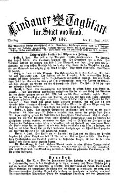 Lindauer Tagblatt für Stadt und Land Dienstag 11. Juni 1867