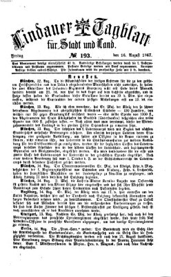 Lindauer Tagblatt für Stadt und Land Freitag 16. August 1867