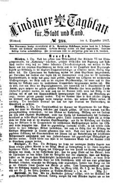 Lindauer Tagblatt für Stadt und Land Mittwoch 4. Dezember 1867