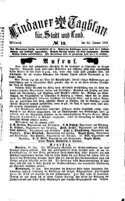 Lindauer Tagblatt für Stadt und Land Mittwoch 22. Januar 1868