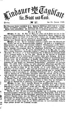 Lindauer Tagblatt für Stadt und Land Freitag 31. Januar 1868