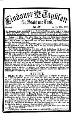 Lindauer Tagblatt für Stadt und Land Mittwoch 18. März 1868