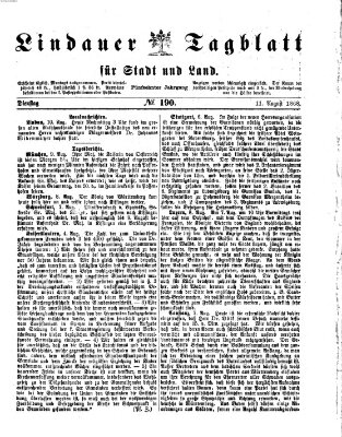 Lindauer Tagblatt für Stadt und Land Dienstag 11. August 1868