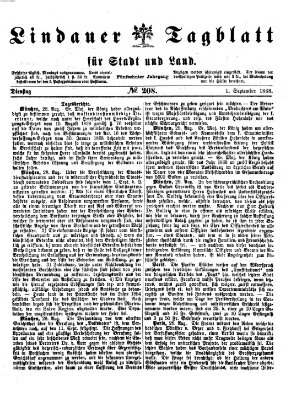 Lindauer Tagblatt für Stadt und Land Dienstag 1. September 1868