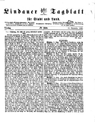 Lindauer Tagblatt für Stadt und Land Dienstag 15. September 1868