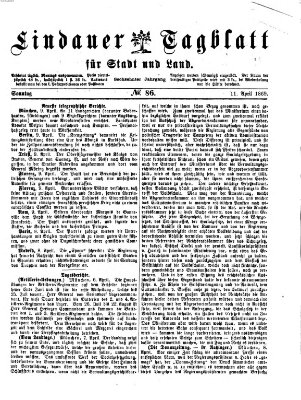 Lindauer Tagblatt für Stadt und Land Sonntag 11. April 1869