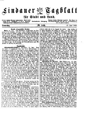 Lindauer Tagblatt für Stadt und Land Donnerstag 17. Juni 1869